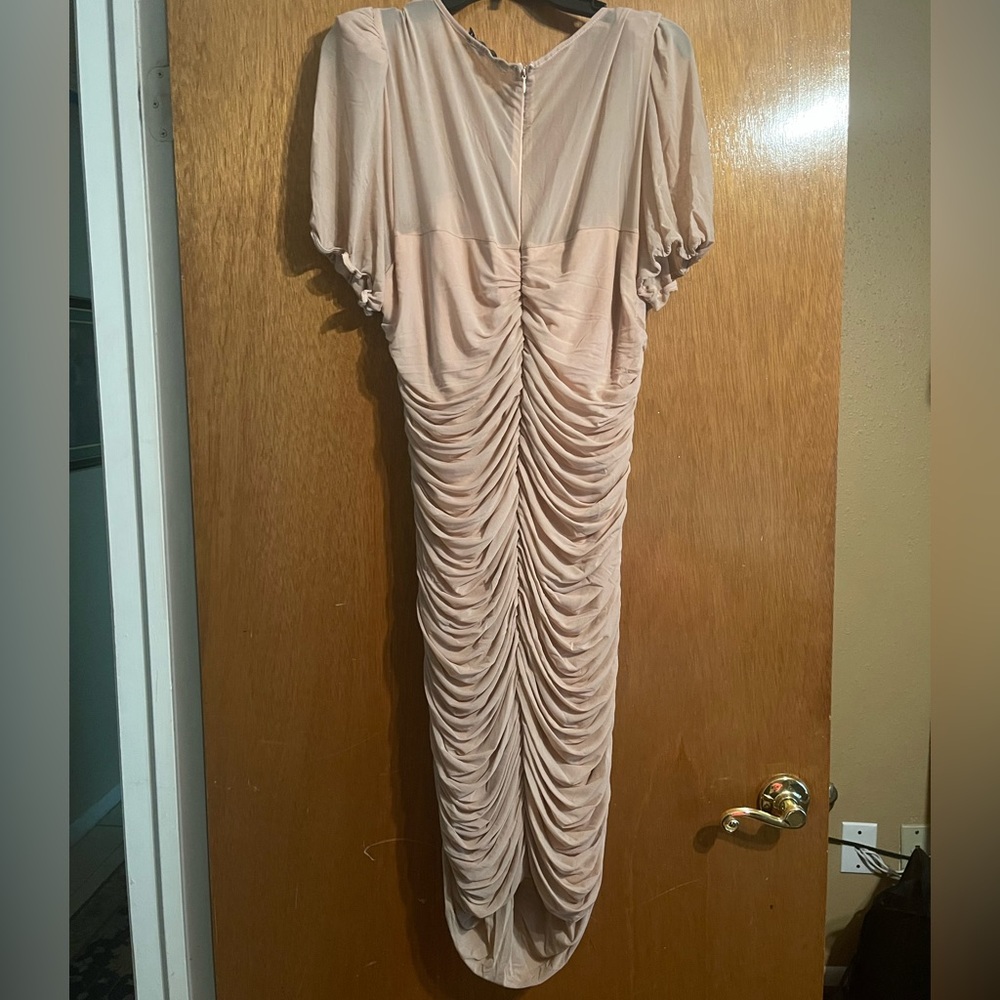Fashion to Figure Blush Ruched Dress - Picture 6 of 9
